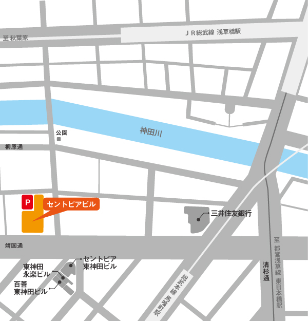 東京本社ビル周辺地図
セントピアビル